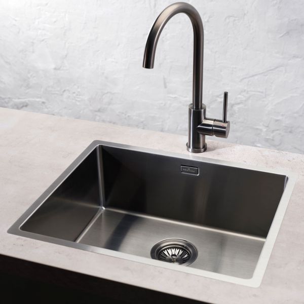 Reginox Miami Single Bowl Gunmetal Kitchen Sink 540 x 440mm #3