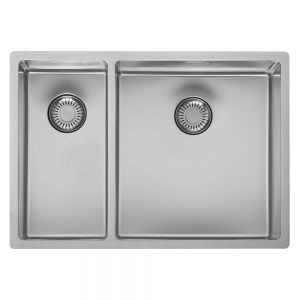Reginox New Jersey Right Hand 1.5 Bowl Stainless Steel Kitchen Sink 580 x 410mm