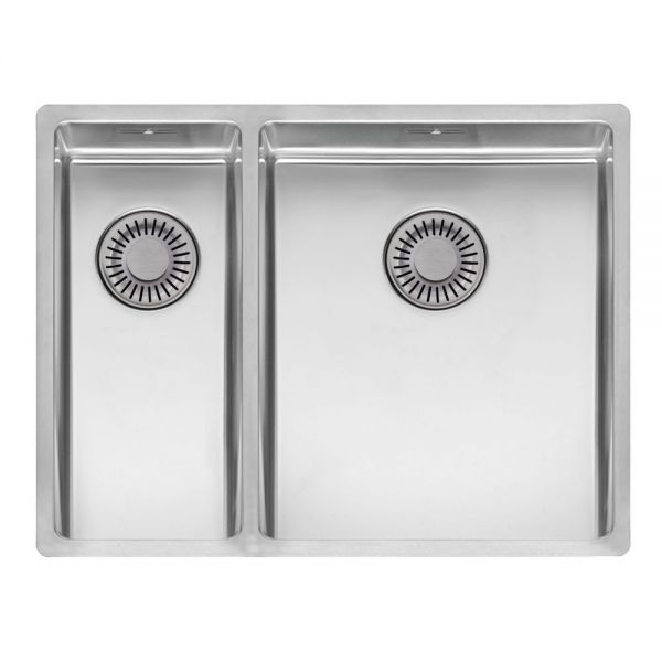 Reginox New York Right Hand 1.5 Bowl Stainless Steel Kitchen Sink 580 x 440mm