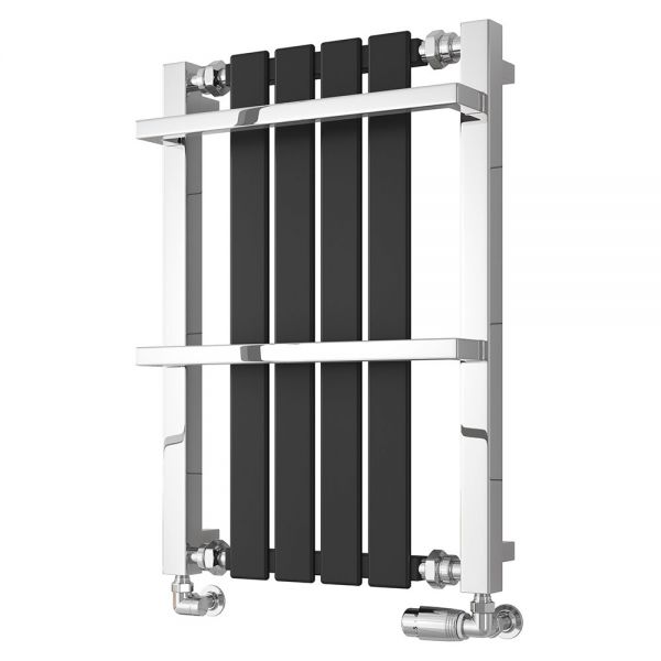 Reina Ashen Black Designer Towel Radiator 700 x 490mm