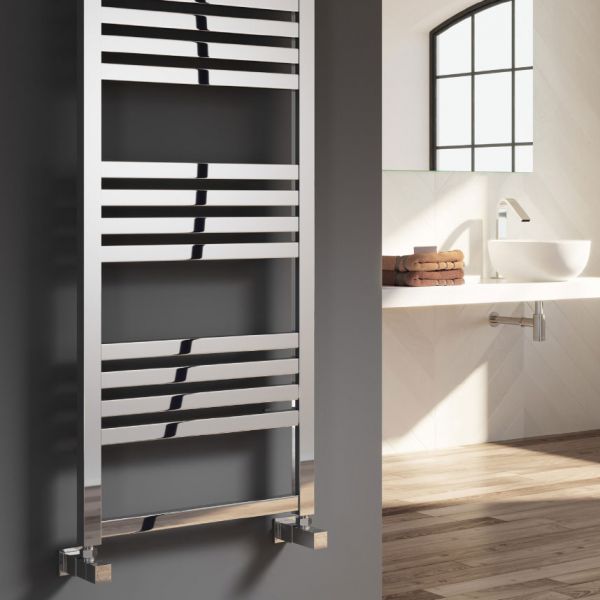 Reina Bolca Polished Designer Towel Radiator 870 x 485mm #2