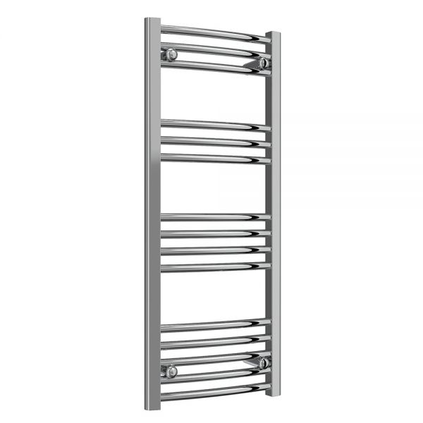Reina Capo Chrome Curved Heated Towel Rail 1000 x 400mm