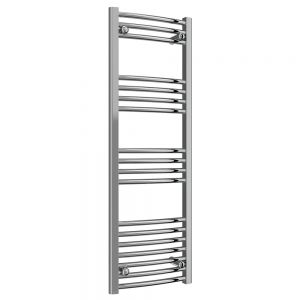 Reina Capo Chrome Curved Heated Towel Rail 1200 x 400mm