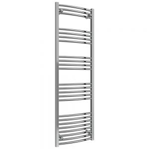 Reina Capo Chrome Curved Heated Towel Rail 1800 x 500mm
