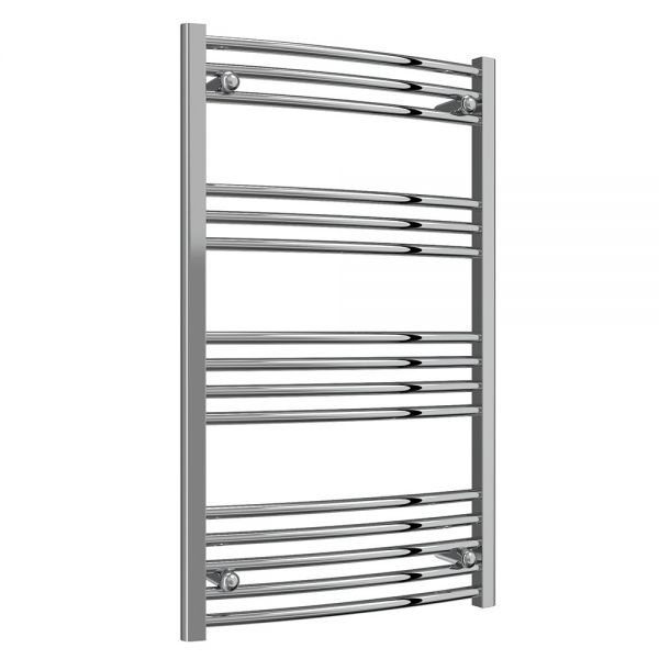 Reina Capo Chrome Curved Heated Towel Rail 1000 x 600mm