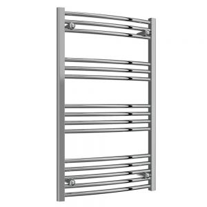 Reina Capo Chrome Curved Heated Towel Rail 1000 x 600mm
