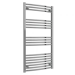 Reina Capo Chrome Curved Heated Towel Rail 1200 x 600mm