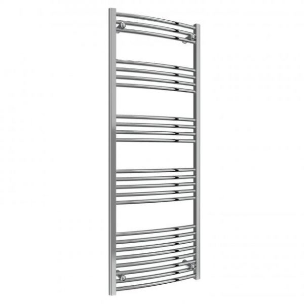 Reina Capo Chrome Curved Heated Towel Rail 1600 x 600mm