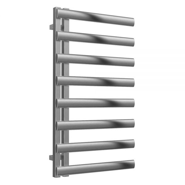 Reina Cavo Brushed Stainless Steel Designer Towel Radiator 880 x 500mm