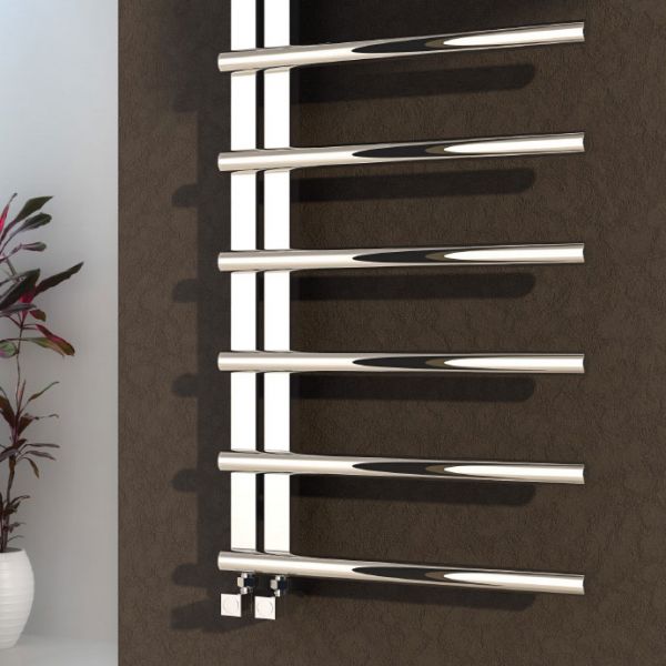 Reina Celico Polished Stainless Steel Designer Towel Radiator 1415 x 500mm #2