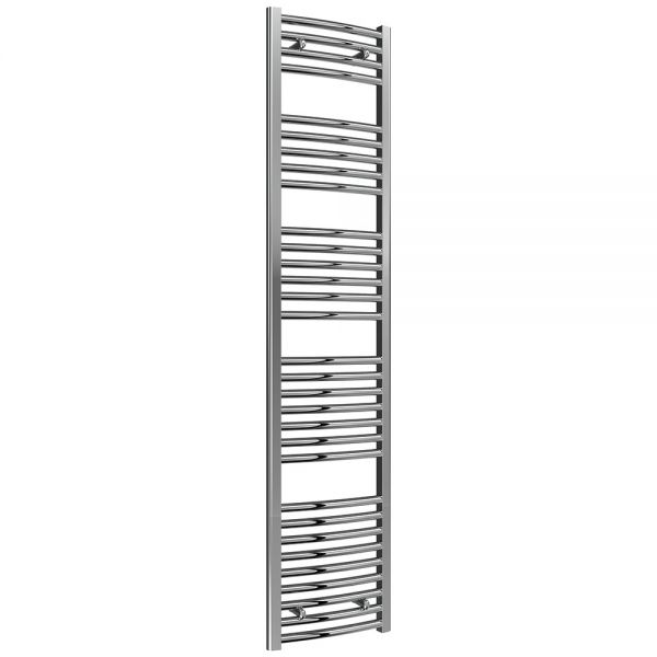 Reina Diva Chrome Curved Heated Towel Rail 1800 x 400mm