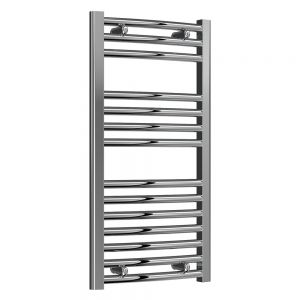 Reina Diva Chrome Curved Heated Towel Rail 800 x 400mm