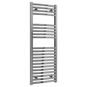 Reina Diva Chrome Curved Heated Towel Rail 1200 x 450mm