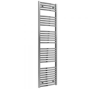Reina Diva Chrome Curved Heated Towel Rail 1800 x 450mm