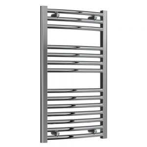 Reina Diva Chrome Curved Heated Towel Rail 800 x 450mm