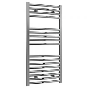 Reina Diva Chrome Curved Heated Towel Rail 1000 x 500mm