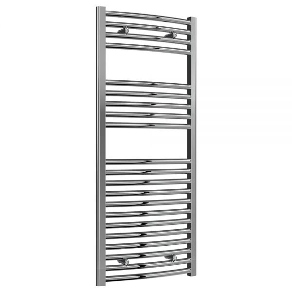 Reina Diva Chrome Curved Heated Towel Rail 1200 x 500mm