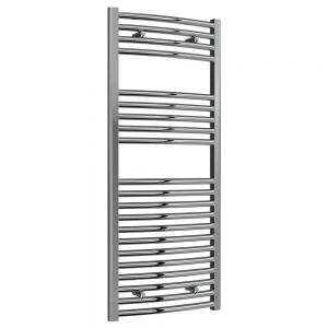Reina Diva Chrome Curved Heated Towel Rail 1200 x 500mm