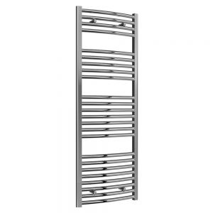 Reina Diva Chrome Curved Heated Towel Rail 1400 x 500mm