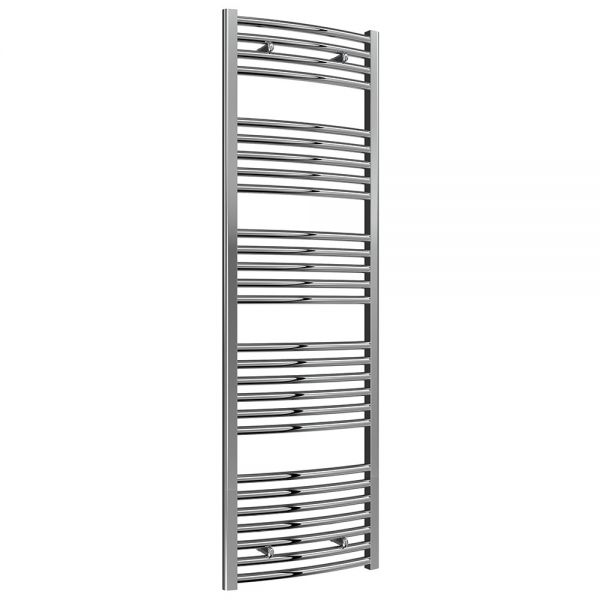 Reina Diva Chrome Curved Heated Towel Rail 1600 x 500mm