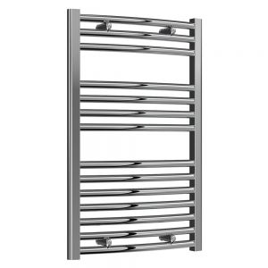 Reina Diva Chrome Curved Heated Towel Rail 800 x 500mm