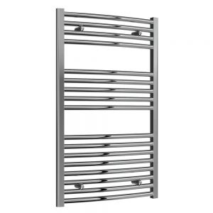 Reina Diva Chrome Curved Heated Towel Rail 1000 x 600mm