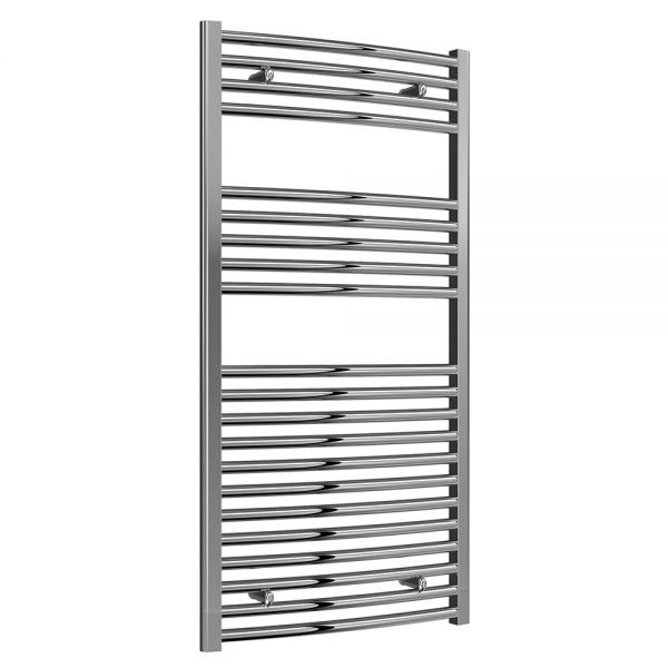 Reina Diva Chrome Curved Heated Towel Rail 1200 x 600mm