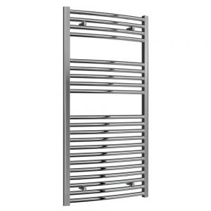Reina Diva Chrome Curved Heated Towel Rail 1200 x 600mm