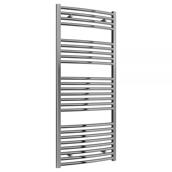 Reina Diva Chrome Curved Heated Towel Rail 1400 x 600mm