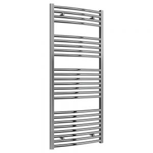 Reina Diva Chrome Curved Heated Towel Rail 1400 x 600mm