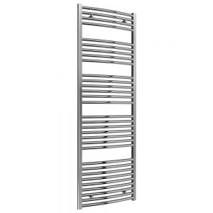 Reina Diva Chrome Curved Heated Towel Rail 1800 x 600mm
