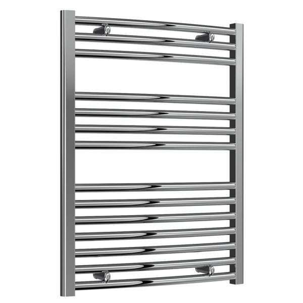 Reina Diva Chrome Curved Heated Towel Rail 800 x 600mm