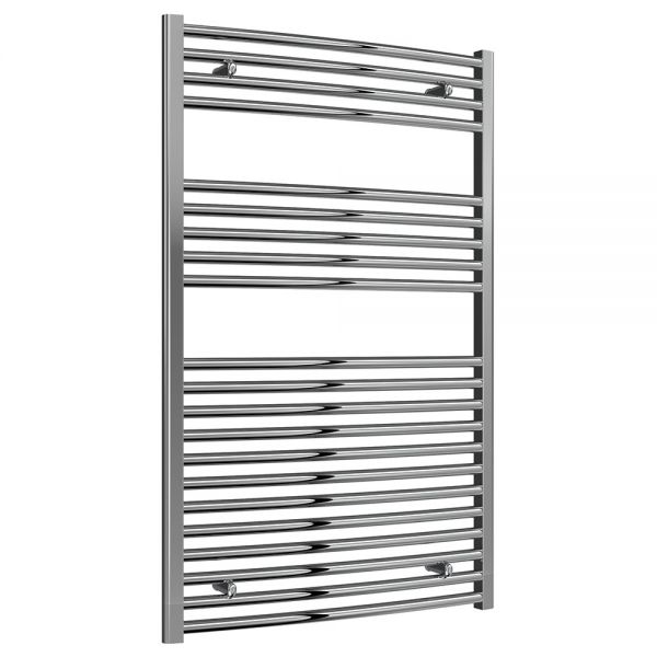 Reina Diva Chrome Curved Heated Towel Rail 1200 x 750mm