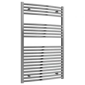 Reina Diva Chrome Curved Heated Towel Rail 1200 x 750mm