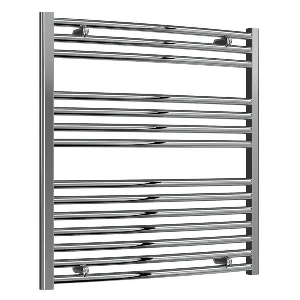 Reina Diva Chrome Curved Heated Towel Rail 800 x 750mm