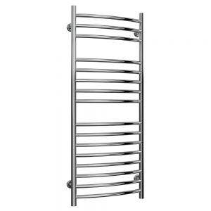 Reina Eos Polished Stainless Steel Curved Heated Towel Rail 1200 x 500mm