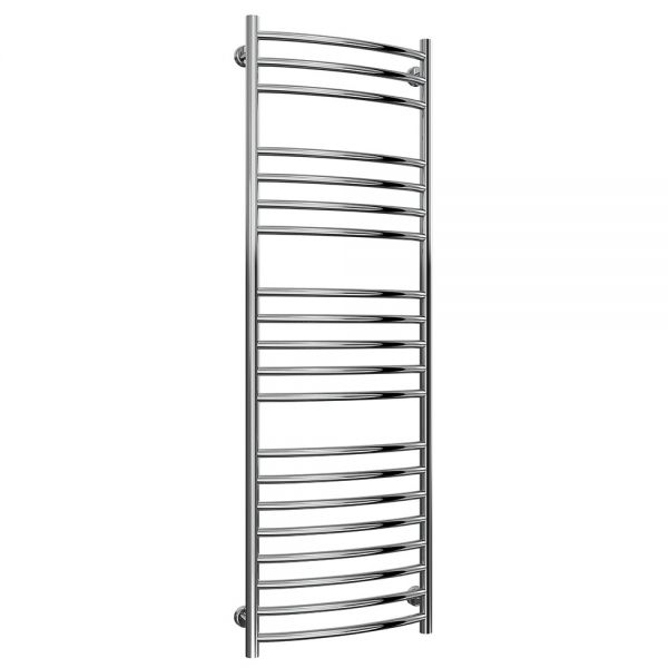 Reina Eos Polished Stainless Steel Curved Heated Towel Rail 1500 x 500mm