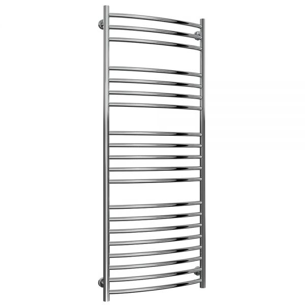 Reina Eos Polished Stainless Steel Curved Heated Towel Rail 1500 x 600mm
