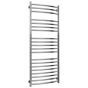 Reina Eos Polished Stainless Steel Curved Heated Towel Rail 1500 x 600mm
