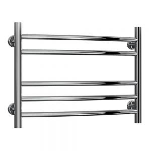 Reina Eos Polished Stainless Steel Curved Heated Towel Rail 430 x 600mm