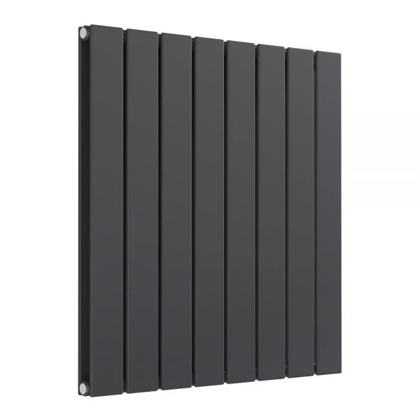 Reina Flat Anthracite Double Panel Radiator 600 x 588mm