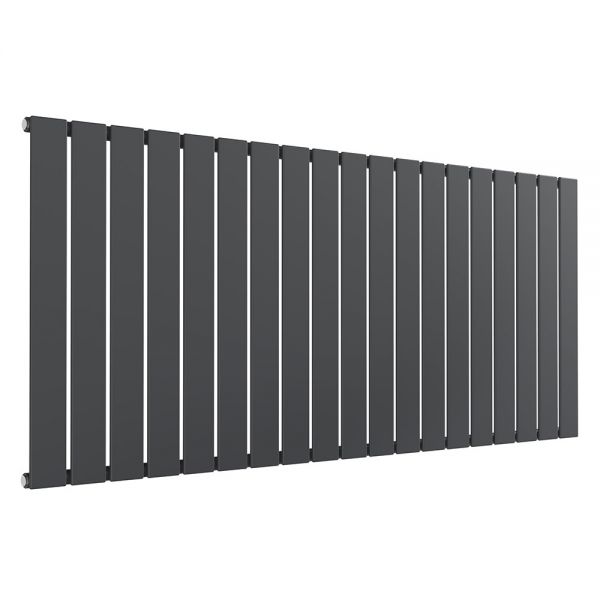 Reina Flat Anthracite Single Panel Radiator 600 x 1402mm