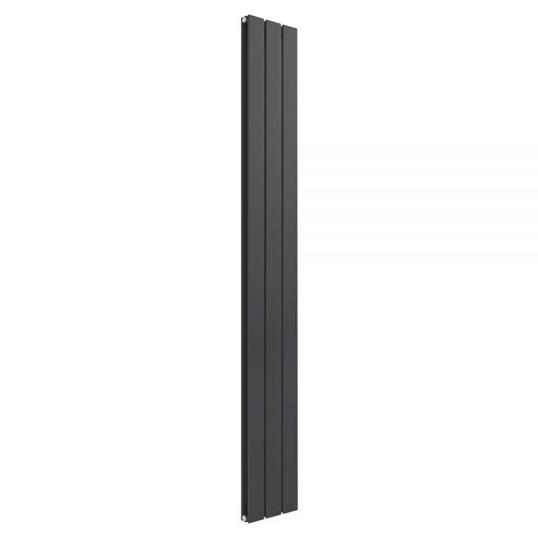 Reina Flat Anthracite Double Panel Radiator 1600 x 218mm