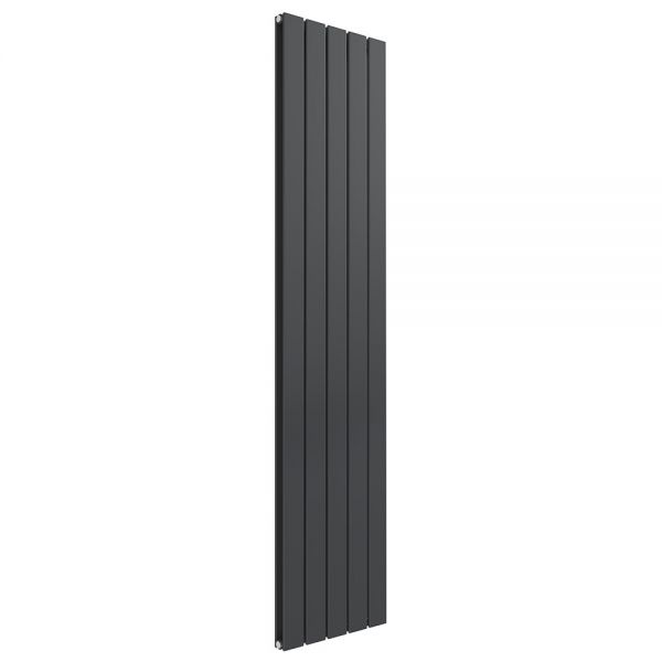 Reina Flat Anthracite Double Panel Radiator 1600 x 366mm