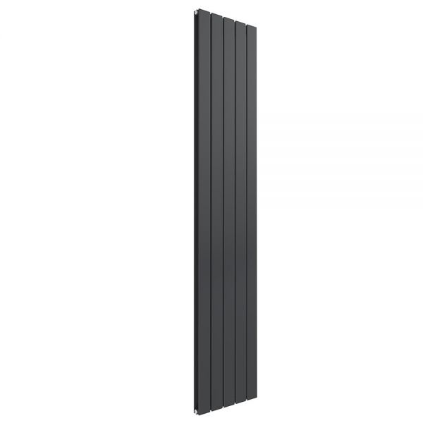 Reina Flat Anthracite Double Panel Radiator 1800 x 366mm