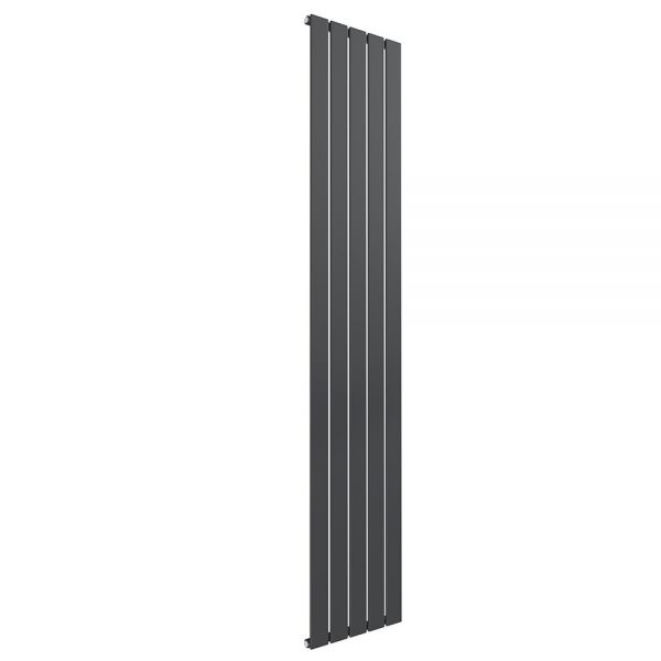 Reina Flat Anthracite Single Panel Radiator 1800 x 366mm