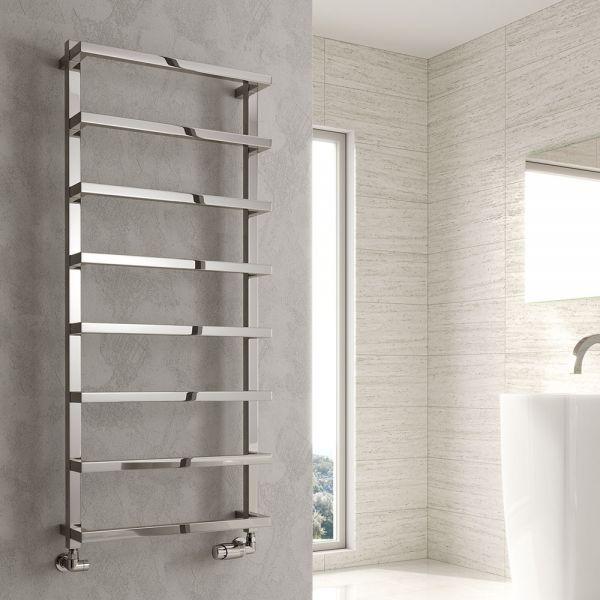 Reina Glora Chrome Designer Towel Radiator 1195 x 500mm #2