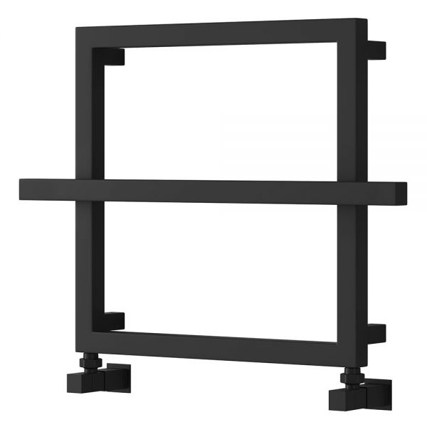 Reina Lago 1 Black Designer Towel Radiator 450 x 600mm