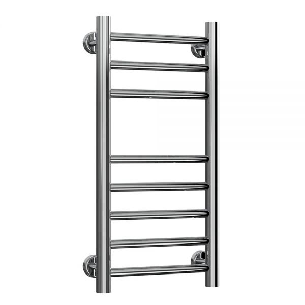 Reina Luna Polished Stainless Steel Heated Towel Rail 600 x 300mm