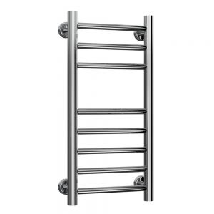 Reina Luna Polished Stainless Steel Heated Towel Rail 600 x 300mm